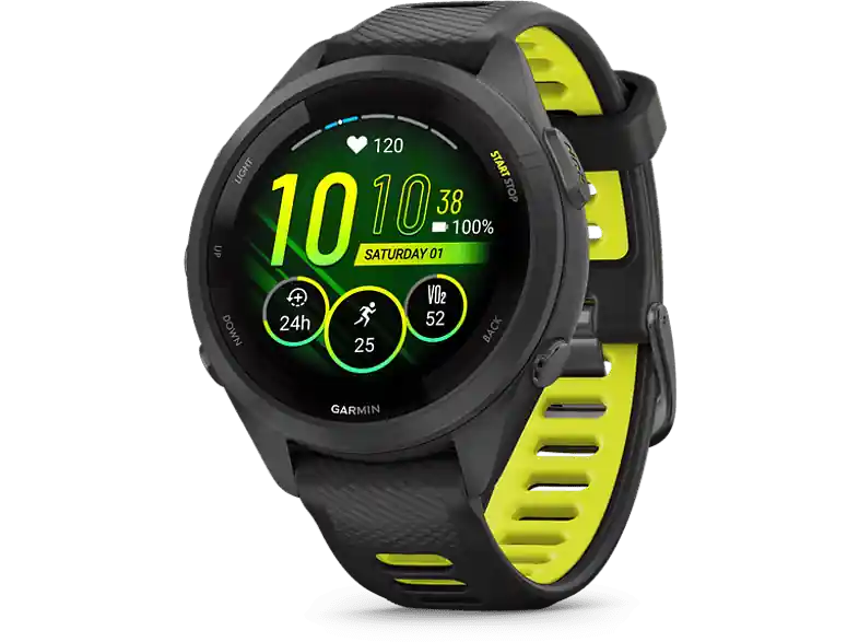 Garmin Forerunner 265S fekete-sárga okosóra Direct Verzonden