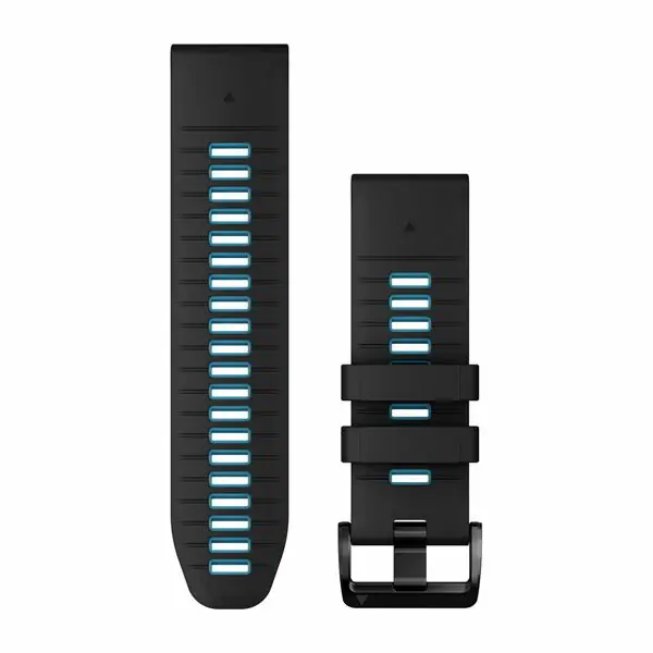Lage Kosten Garmin Óraszíj 26 mm fekete/kék szilikon (QuickFit)