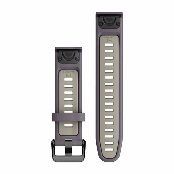 Direct Verzonden Garmin Óraszíj 20 mm orchidea/világos homokkő szilikon (QuickFit)