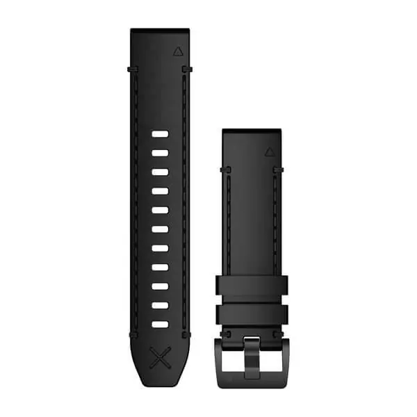 Snelle Levering Garmin Óraszíj 22 mm Fekete bőr, fekete csat (QuickFit) MARQ