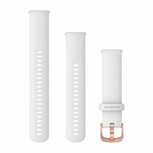 Garmin Óraszíj 20 mm fehér szilikon, Rose Gold csat (Quick Release) Vivomove 3 Merkproduct