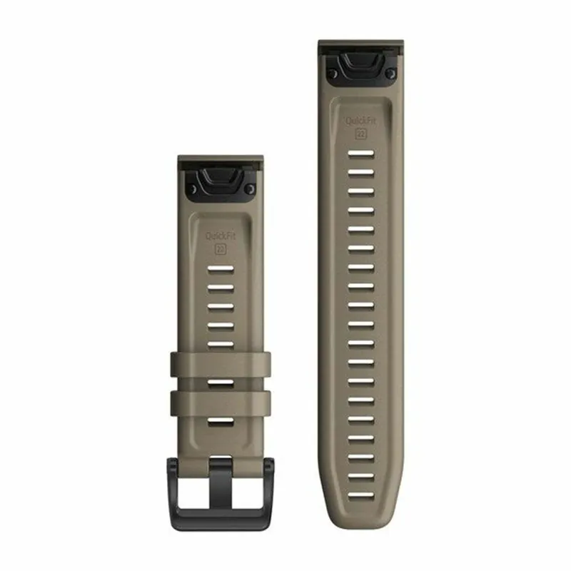 Garmin Óraszíj 22 mm sötét homokkő szilikon, fekete csat (QuickFit) Fenix 6 Hete Deal