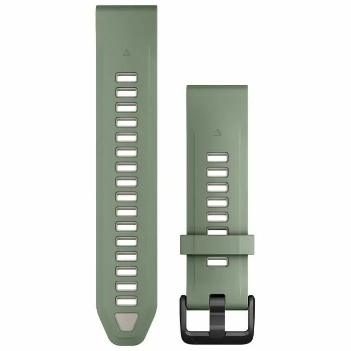 Snelle Levering Garmin Óraszíj 20 mm oliva/szürke szilikon (QuickFit)