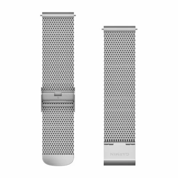 Laatste Kans Garmin Óraszíj 20 mm ezüst fém, Milanese, ezüst csat (Quick Release) Vivomove 3 125-197mm