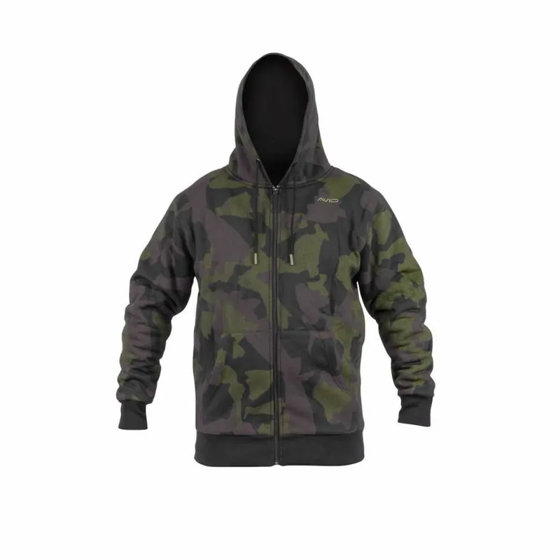 Voordeelprijs Avid Carp Camo Zip Hoodie S