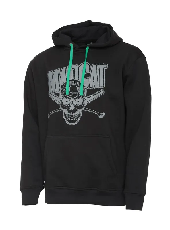 MADCAT SKULL HOODIE XXL BLACK kapucnis pulóver Lage Prijs