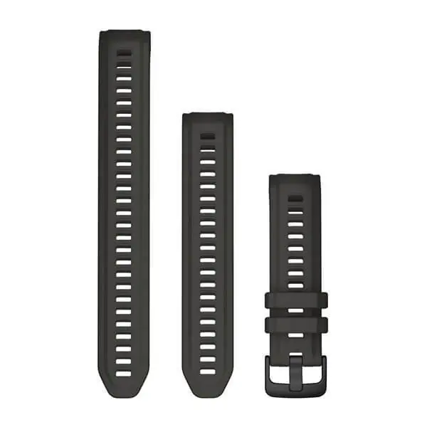 Koopje Garmin Óraszíj 20 mm grafit szilikon extra hosszú kiegészítő szíjjal (Instinct 2S)