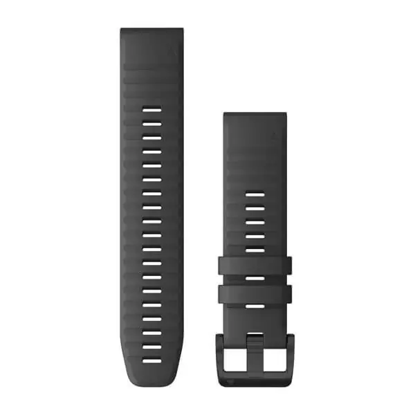 Premium Garmin Óraszíj 22 mm palaszürke szilikon, fekete csat (QuickFit) fenix 6 solar