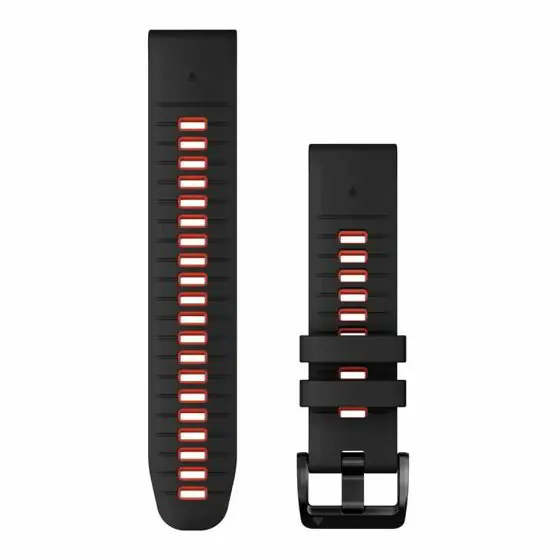 Aanbieding Garmin Óraszíj 22 mm fekete/piros szilikon (QuickFit)