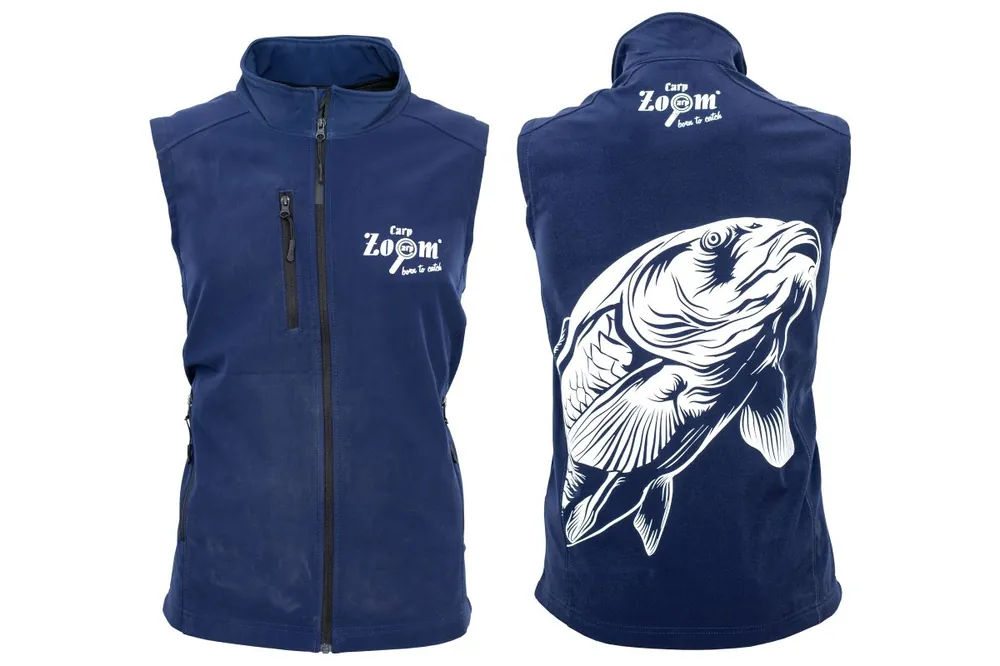 Koop Vandaag CarpZoom Férfi softshell mellény, S, sötétkék