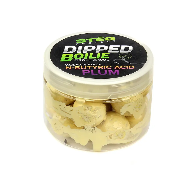 Stég Dipped boilie 100gr 20mm - vajsav- szilva Uitverkoop