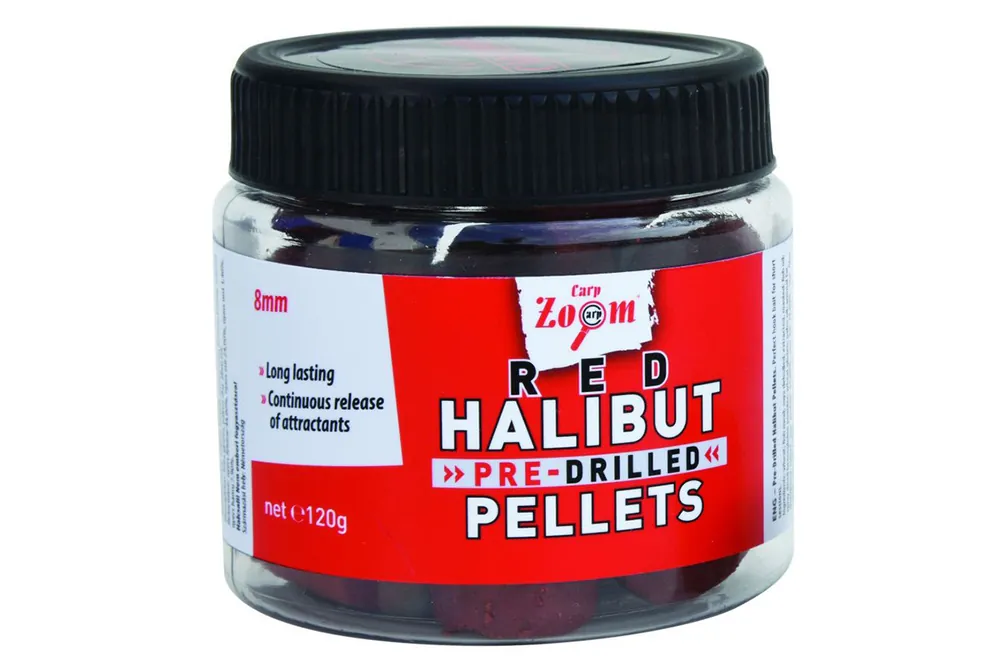 CarpZoom Piros fúrt halibut horogpellet, 15mm, halibut, 120g Alleen Vandaag