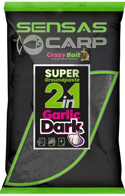 Sensas Paszta Super Groundpaste 2in1 Garlic Dark 1kg Hoge Kwaliteit