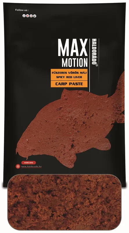 Gereduceerde Prijs Haldorádó MAX MOTION Carp Paste - Fűszeres Vörös Máj