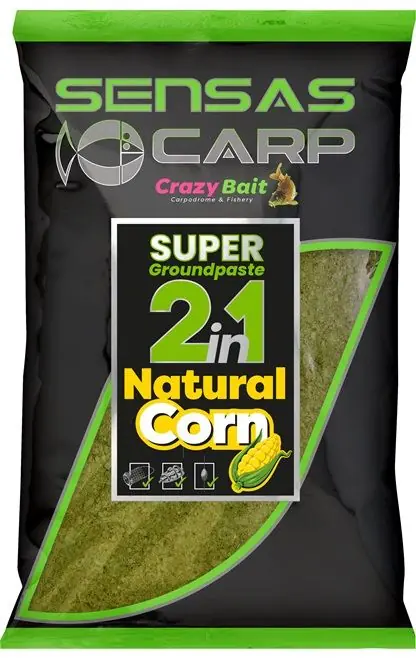 Sensas Paszta Super Groundpaste 2in1 Natural Corn 1kg Seizoensaanbieding