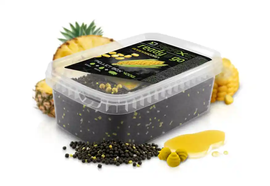 Delphin Pellet box Reaxe READY&GO - Kukorica-Ananász 400g Express Levering