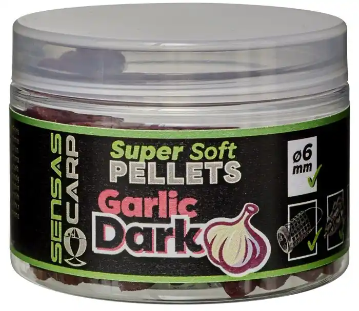 Bestel Nu Sensas Pellet Super Soft Garlic Dark 60g 6mm