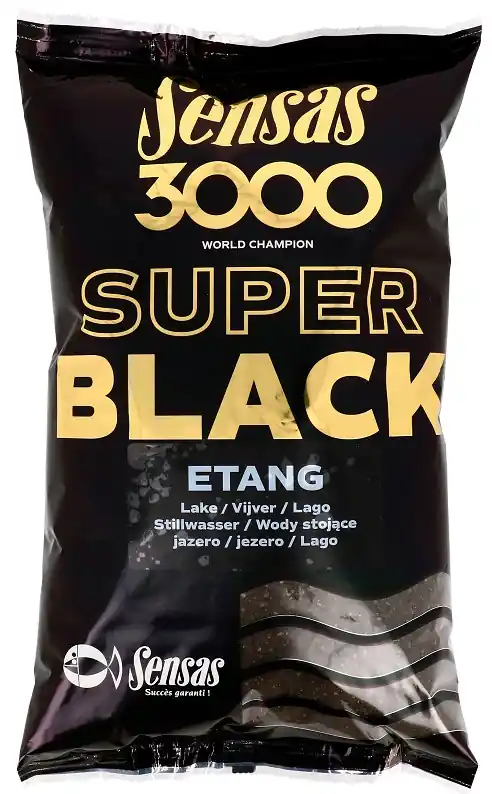 Sensas Etetőanyag 3000 Super Black (Tavak-fekete) 1kg Goedkoop