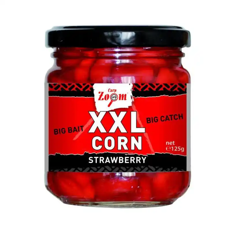 Seizoensaanbieding CarpZoom Óriás horgászkukorica, eper, 125g, 220ml