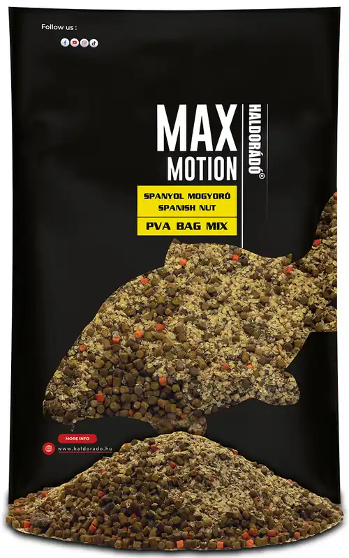 Nieuw Haldorádó MAX MOTION PVA Bag Mix - Spanyol Mogyoró