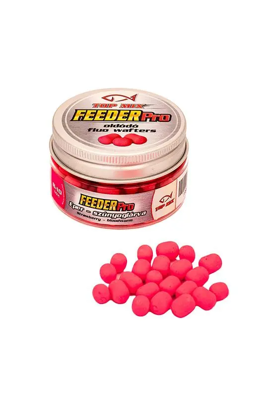 TOP MIX Feeder PRO Oldódó Fluo Wafters - Eper, Szúnyoglárva Seizoensaanbieding