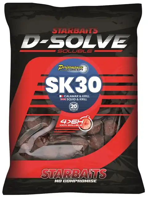 Uitverkoop Starbaits D-Solve Boilies SK30 2,5kg 20mm