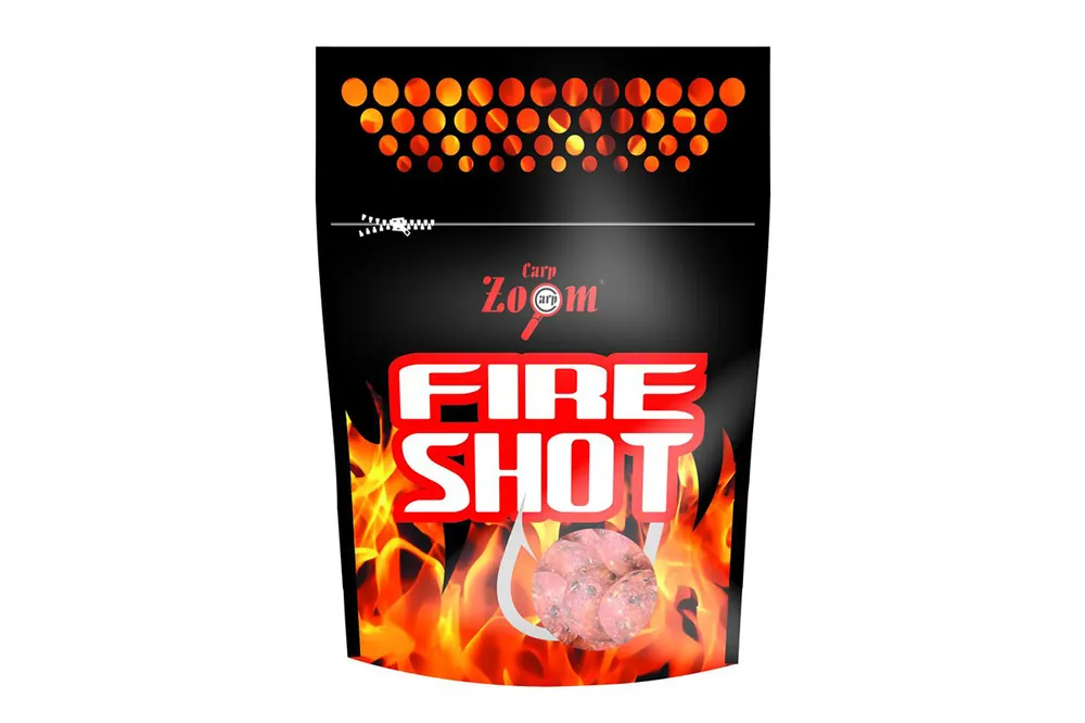 Premium CarpZoom Fire Shot csalizó bojli, 16mm, édes eper, 120g