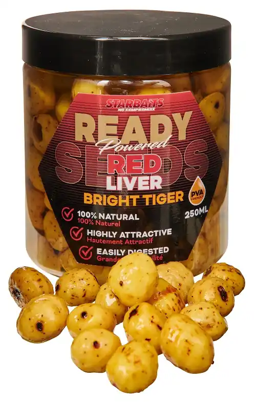 Starbaits Tigrismogyoró Bright Ready Seeds Red Liver 250ml Express Levering