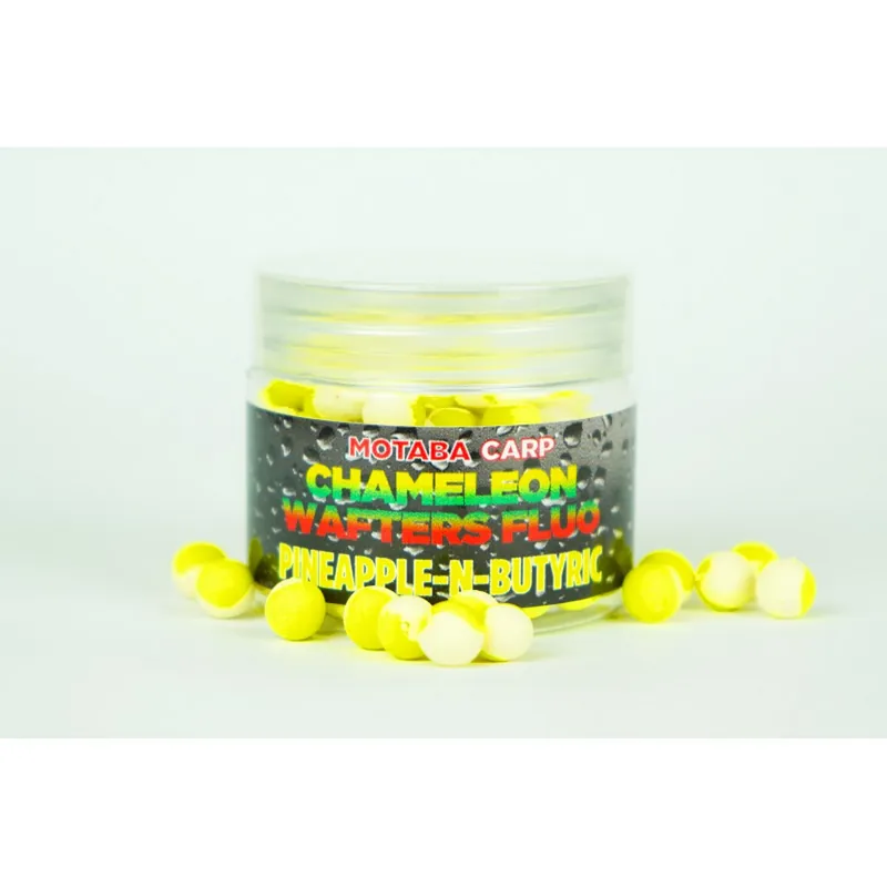 Motaba Carp Wafters Chameleon Fluo Ananász Vajsav 8 mm 30G Laatste Versie