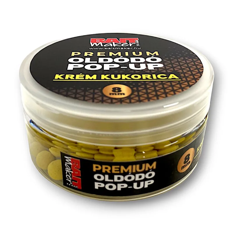 Beste Prijs BAIT MAKER Premium Oldódó Pop Up 8 mm Krém Kukorica 25 g