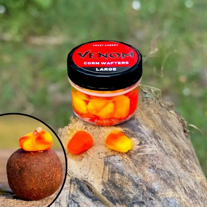 Feedermánia Venom Corn Wafters L - Crazy Cherry Exclusieve Aanbieding