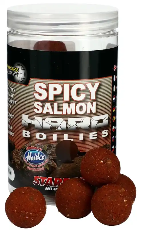Starbaits Hard Boilies Spicy Salmon 200g 24mm Direct Beschikbaar