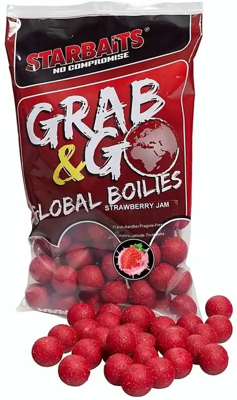 Starbaits Boilies Global Strawberry Jam 800g 24mm Premium