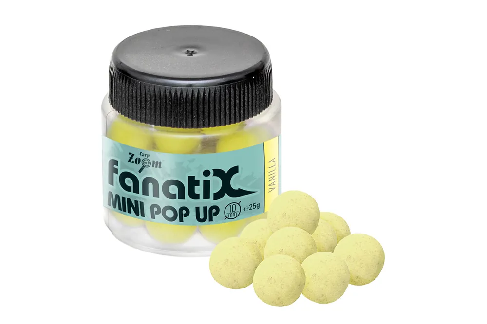 CarpZoom Fanati-X Mini Pop Up horogcsali, 10mm, vanília, 25g Hoge Kwaliteit