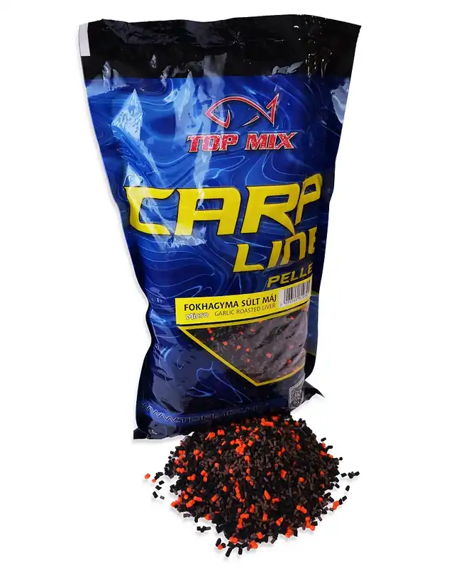 TOP MIX Carp Line Micro etető pellet Fokhagyma - Sült máj Op = Op