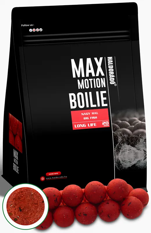 HALDORÁDÓ MAX MOTION Boilie Long Life 20 mm - Nagy Hal Premium