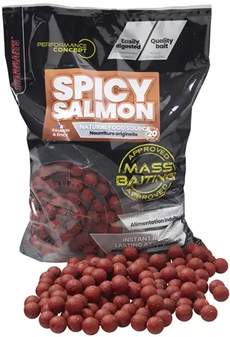 Starbaits Mass Baiting Boilies Spicy Salmon 3kg 14mm Seizoensaanbieding