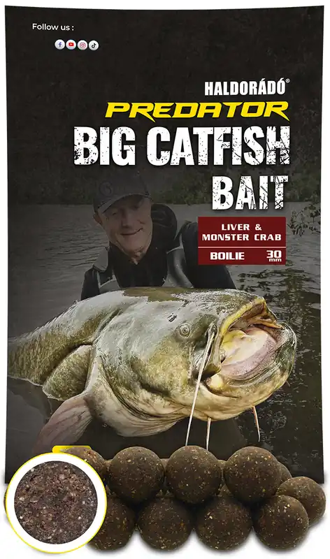 Direct Verzonden Haldorádó Catfish Bait Boilie 30+ - Liver & Monster Crab