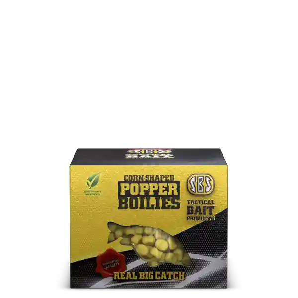 Hoge Kwaliteit SBS Corn Shaped Popper Boilies (Sweetcorn, Sweet, 8, 10 mm, Yellow, Floating)