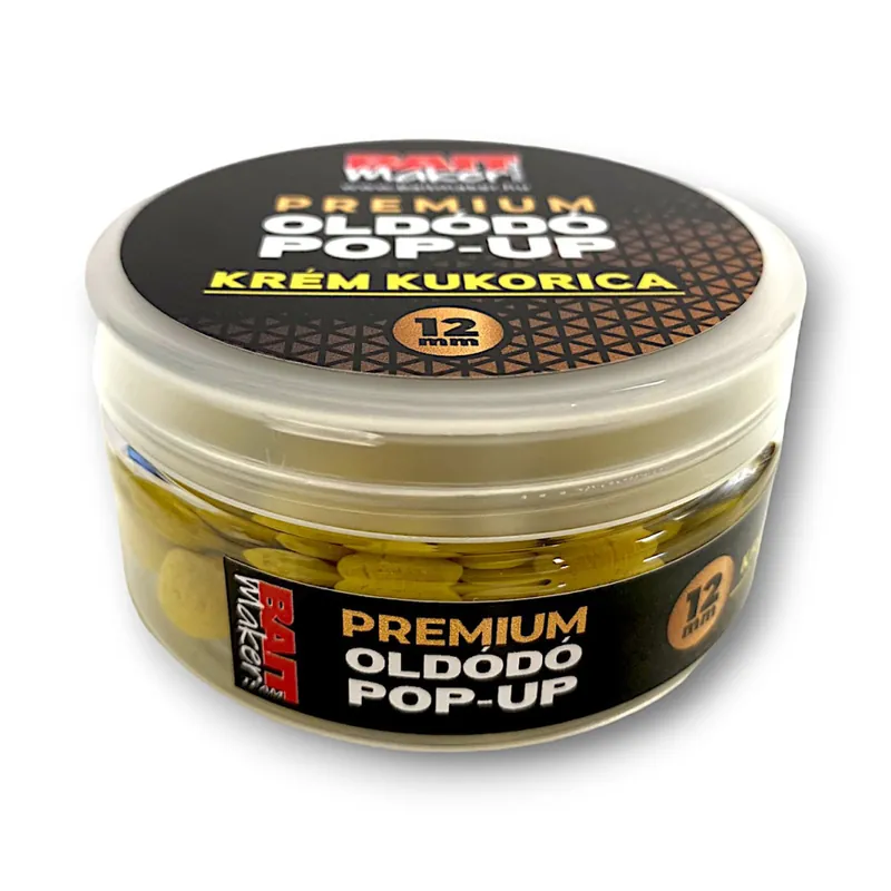 BAIT MAKER Premium Oldódó Pop Up 12 mm Krém Kukorica 25 g Populair