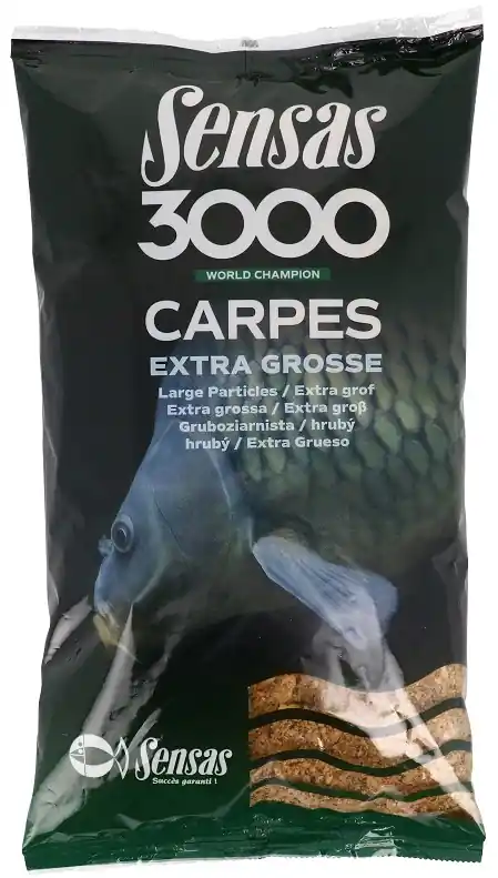 Sensas Etetőanyag 3000 Carpes Extra Gros (ponty-durva) 1kg Exclusieve Aanbieding