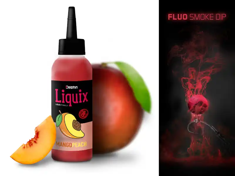 Meest Verkocht Delphin Fluo dip D SNAX LiquiX /100ml (Mangó-Barack)