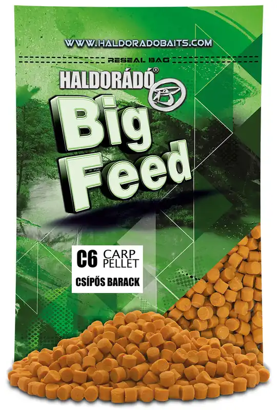 Beperkte Voorraad Haldorádó Big Feed - C6 Pellet - Csípős Barack