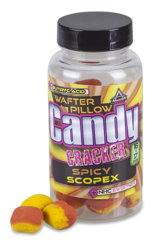Meest Verkocht ANACONDA Candy Cracker Wafter Spicey/Scopex/Fűszeres keksz 9x10mm / 55g