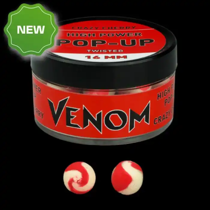 Feedermánia Venom High Power Pop-Up Boilie 16mm, Crazy Cherry Direct Beschikbaar