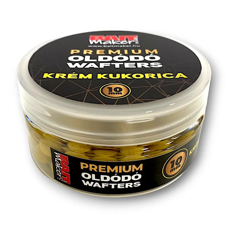 Lage Prijs BAIT MAKER Premium Oldódó Wafters 10 mm Krém Kukorica 30 g