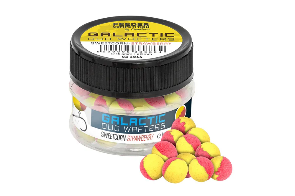 Hete Deal Feeder Competition Galactic Duo Wafters horogcsali, 8mm, édes kukorica, eper, 15g