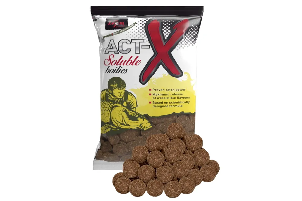 Superprijs CZ Act-X Soluble oldódó bojli, 24 mm, vanília, tigrismogyoró, 800 g