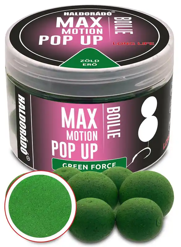 Direct Beschikbaar Haldorádó MAX MOTION Boilie Pop Up 16, 20 mm - Green Force