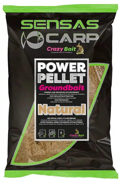 Sensas Etetőanyag UK Big Bag Power Pellet Natural 2kg Voordeelprijs